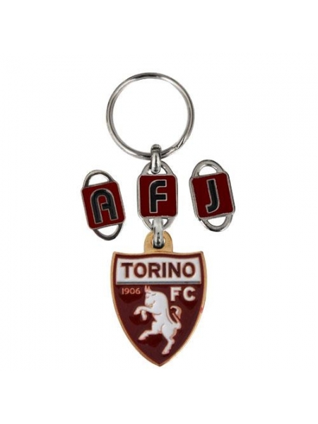 Portachiavi in metallo dorato con logo ufficiale TORINO FC personalizzabile